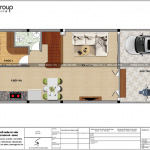 4 Mặt bằng công năng tầng 1 nhà ống hiện đại mặt tiền 6,2m tại bắc ninh sh nod 0201