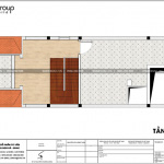 6 Bản vẽ tầng áp mái nhà ống hiện đại diện tích 5x15m tại hải phòng sh nod 0200