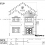 6 Mặt đứng trục c a biệt thự mái thái đẹp sh btd 0073