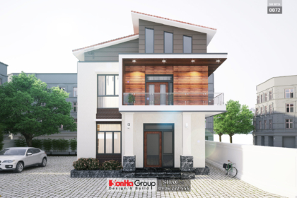 Biệt thự hai tầng diện tích 90m2 mặt tiền 9m