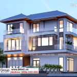 1 Thiết kế biệt thự kiểu hiện đại đẹp tại hải phòng sh btd 0075