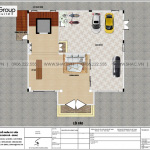 2 Mặt bằng công năng tầng 1 khách sạn tân cổ điển đẹp sh ks 0067