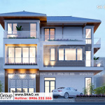 2 Mẫu biệt thự hiện đại 3 tầng tại hải phòng sh btd 0075