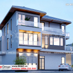 3 Không gian biệt thự hiện đại mái thái tại hải phòng sh btd 0075