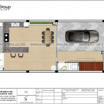 3 Mặt bằng tầng 1 nhà ống hiện đại mặt tiền 6m tại hà nội sh nod 0202