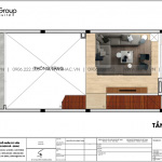 4 Bản vẽ tầng lửng nhà ống kiểu hiện đại tại hà nội sh nod 0202
