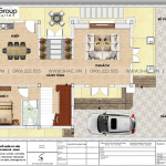 Bản vẽ mặt bằng công năng tầng 1 của biệt thự 0074