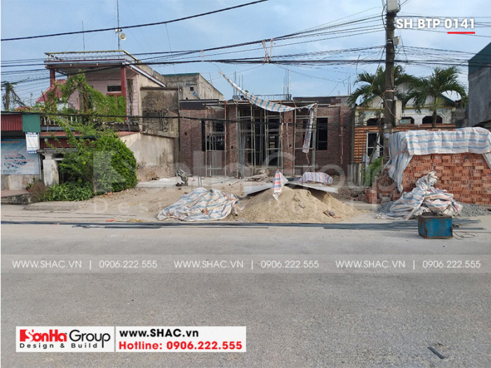 1 Ảnh thực tế thi công biệt thự tân cổ điển tại thái bình sh btp 0141