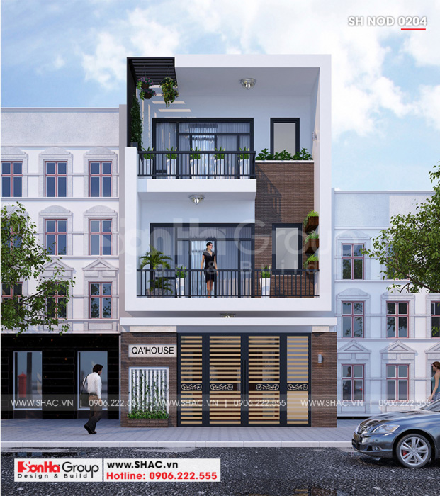 1 Thiết kế nhà ống hiện đại đẹp tại hải phòng sh nod 0204