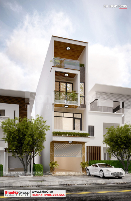 1 Thiết kế nhà ống hiện đại đẹp tại hải phòng sh nod 0205