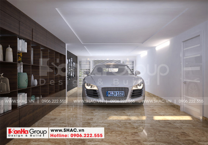 Thiết kế nội thất biệt thự có tầng hầm tại Waterfont City 44 Thiết kế nội thất gara biệt thự hiện đại tại KĐT Waterfont City Hải Phòng