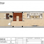 12 Bản vẽ tầng 2 nhà ống liền kề khu đô thị waterfront wfc 006