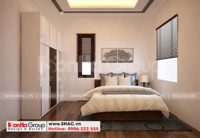 Thiết kế nội thất biệt thự có tầng hầm tại Waterfont City 53 Không gian phòng ngủ nhỏ xinh nổi bật với bố trí khoa học màu sắc đẹp