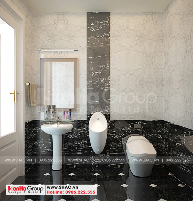 13 Không gian nội thất wc biệt thự sang trọng wfc 007