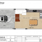 13 Mặt bằng tầng 1 nhà ống hiện đại mặt tiền 4.8m tại lạng sơn sh nod 0206
