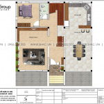 16 Bản vẽ tầng 1 biệt thự khu đô thị waterfront hải phòng wfc 007