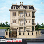 2 Mẫu biệt thự tân cổ điển Pháp 4 tầng tại hà nội sh btp 0142