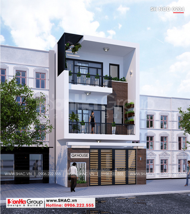 2 Mẫu nhà ống 3 tầng kiểu hiện đại tại hải phòng sh nod 0204