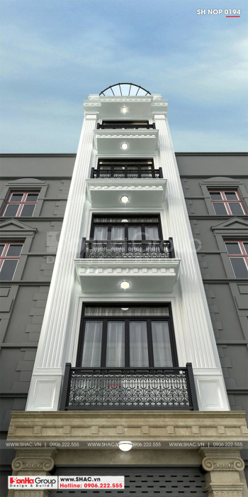 2 Mẫu nhà ống tân cổ điển 6 tầng tại quảng ninh sh nop 0194