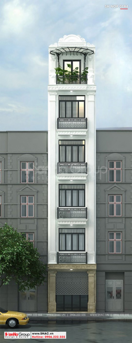 3 Phối cảnh nhà ống tân cổ điển mặt tiền 3,6m tại quảng ninh sh nop 0194