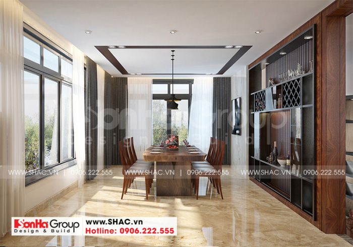 Thiết kế nội thất biệt thự có tầng hầm tại Waterfont City 47 Cách trang trí nội thất phòng bếp ăn cũng là điểm sáng trong thiết kế