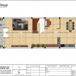 4 Mặt bằng tầng 1 nhà ống kiểu hiện đại đẹp tại hải phòng sh nod 0204