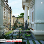 4 Thiết kế sân vườn biệt thự kiểu tân cổ điển mặt tiền 10m tại hà nội sh btp 0142