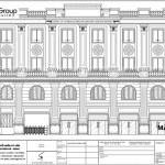 6 Bản vẽ mặt đứng tòa nhà văn phòng 4 tầng tại hải phòng sh vp 0037