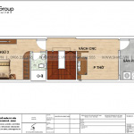 6 Bản vẽ tầng 4 nhà ống hiện đại 4 tầng tại hải phòng sh nod 0205