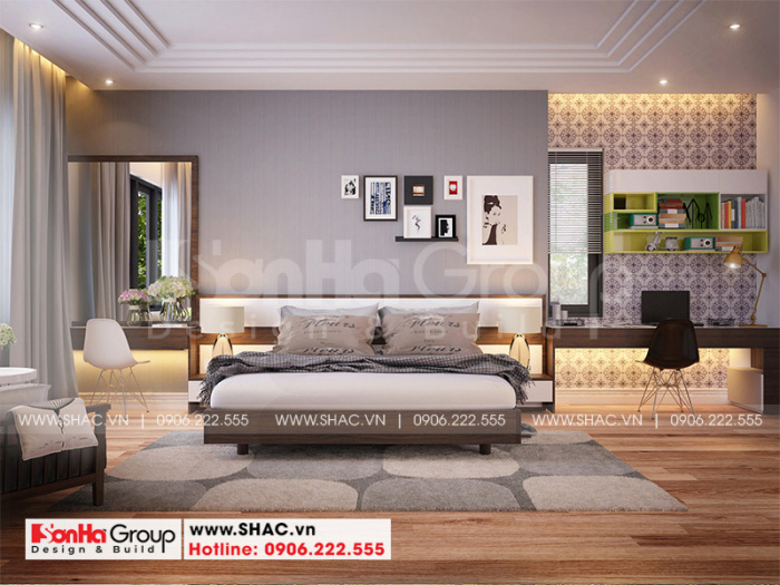 Thiết kế nội thất biệt thự có tầng hầm tại Waterfont City 49 Mẫu phòng ngủ đẹp phong cách hiện đại cho biệt thự thêm sang trọng