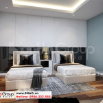 6 Thiết kế nội thất phòng ngủ khách đẹp khu đô thị waterfront wfc 006