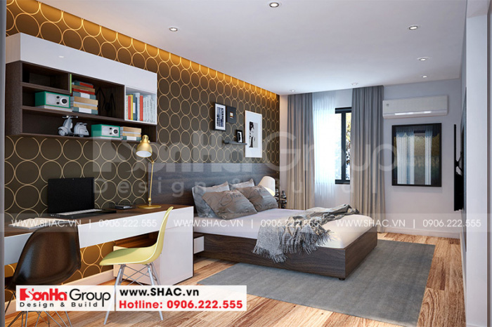 Thiết kế nội thất biệt thự có tầng hầm tại Waterfont City 52 Cách trang trí nội thất phòng ngủ master với những gam màu hiện đại tinh tế