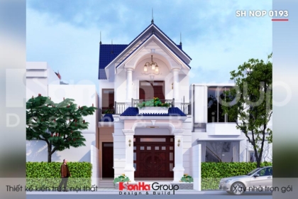 BÌA thiết kế nhà ống tân cổ điển 2 tầng đẹp tại sài gòn sh nop 0193