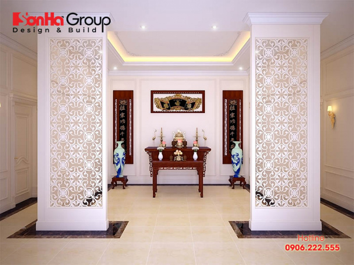 Mẫu bàn thờ đẹp cho gia chủ tuổi Thân   mẫu 10