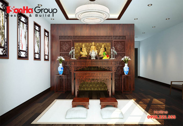 Mẫu bàn thờ đẹp cho gia chủ tuổi Thân   mẫu 13