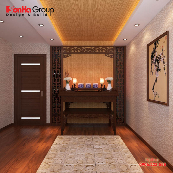 Mẫu bàn thờ đẹp cho gia chủ tuổi Thân   mẫu 9