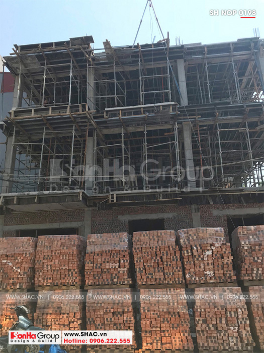 2 Ảnh thi công nhà ống 5 tầng kiểu pháp tại hải phòng sh nop 0198