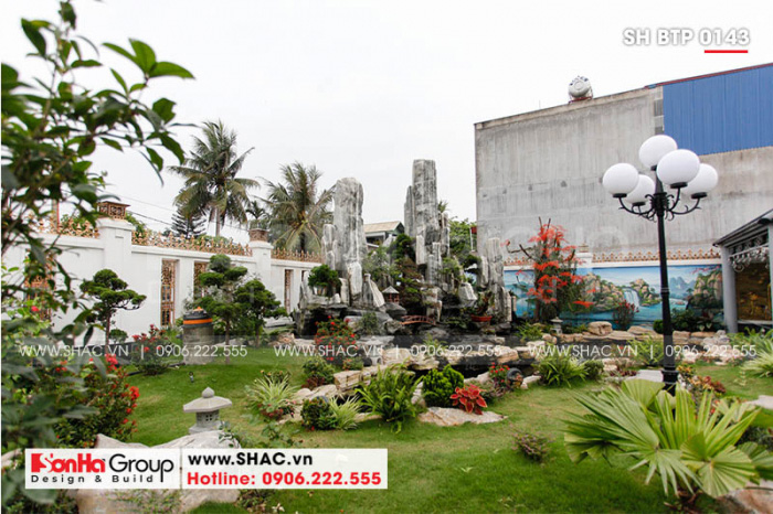 2 Ảnh thực tế sân vườn biệt thự mái thái tại hải phòng sh btp 0143