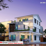 2 Mẫu biệt thự hiện đại 3 tầng tại quảng ninh sbtd 0077