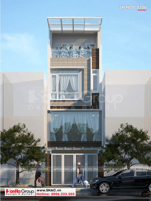 Mẫu thiết kế nhà ống hiện đại mặt tiền 4m của Sơn Hà Group