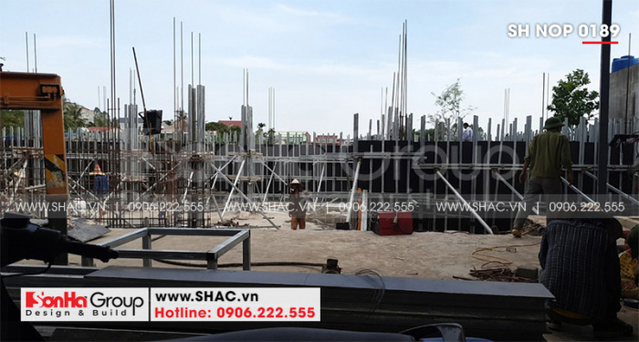 3 Ảnh thi công biệt thự mái thái kiểu tân cổ điển tại hải phòng sh btp 0143