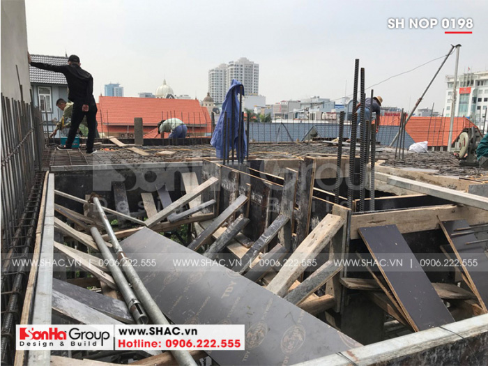 3 Ảnh thi công nhà ống cổ điển 5 tầng tại hải phòng sh nop 0198