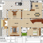 3 Mặt bằng tầng 1 biệt thự lâu đài mặt tiền 10,15m tại hà nội sh btld 0040