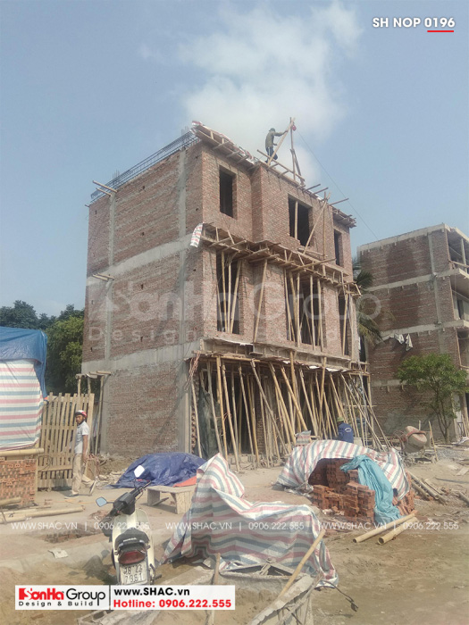 4 Ảnh thực tế nhà ống tân cổ điển kinh doanh cafe 5 tầng tại nam định sh nop 0196