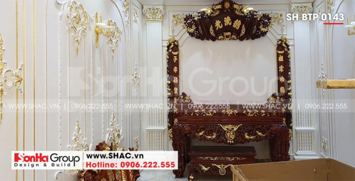 5 Ảnh thực tế nội thất phòng thờ biệt thự tân cổ điển đẹp tại hải phòng sh nop 0143