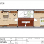 5 Mặt bằng tầng 3 nhà ống 4 tầng kiểu hiện đại tại quảng ninh sh nod 0208