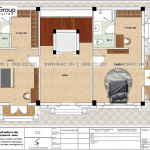 5 Mặt bằng tầng 3 nhà ống pháp 5 tầng tại hải phòng sh nop 0198