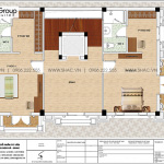 6 Bản vẽ tầng 4 nhà ống mặt tiền rộng kiểu cổ điển tại hải phòng sh nop 0198