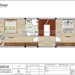 6 Mặt bằng công năng tầng 3 nhà ống mặt tiền 5,2m tại hải phòng sh nop 0195