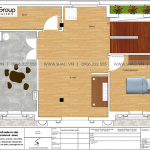 7 Mặt bằng tầng 5 nhà ống tân cổ điển 5 tầng tại nam định sh nop 0196